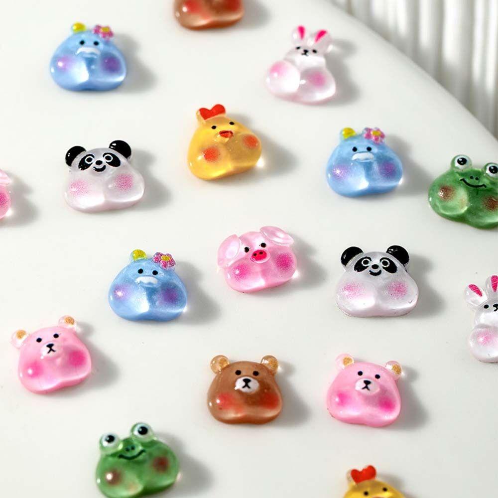 Rabbit Cartoon Nail Decorations Animal Nail Rhinestones 3D Nail Jewelry Cartoon Nail Drills