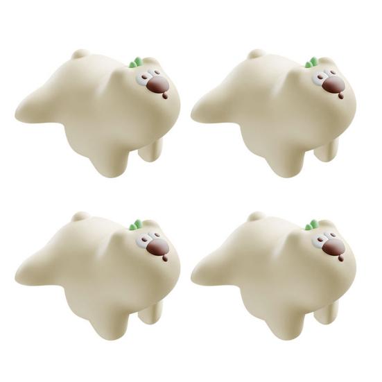 4Pcs Animal Furniture Corner Protector Anti-collision Baby Proof Soft PVC Self-adhesive Bear