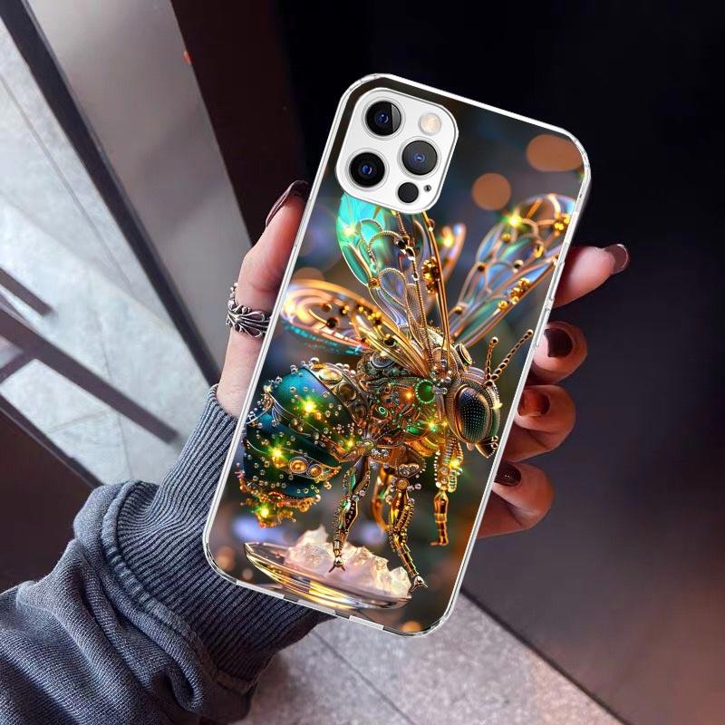 Чехол для телефона Пчеловодство Мед Животное Для iPhone 17 Air 11 13 Mini 14 15 Plus 16 12 Pro Max 16E SE 7 8 Рисунок Мягкая ТПУ Задняя Крышка