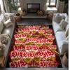 VfB Stuttgart Football Print Crystal Velvet Rug, Comfortable Water Absorbent Non Slip Indoor Floor Carpet