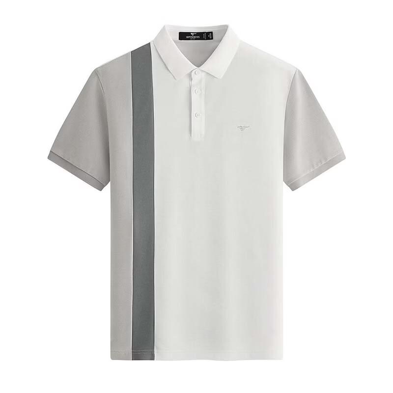 SEPTWOLVES Men's Cooling High-Cotton Short Sleeve Polo Shirt