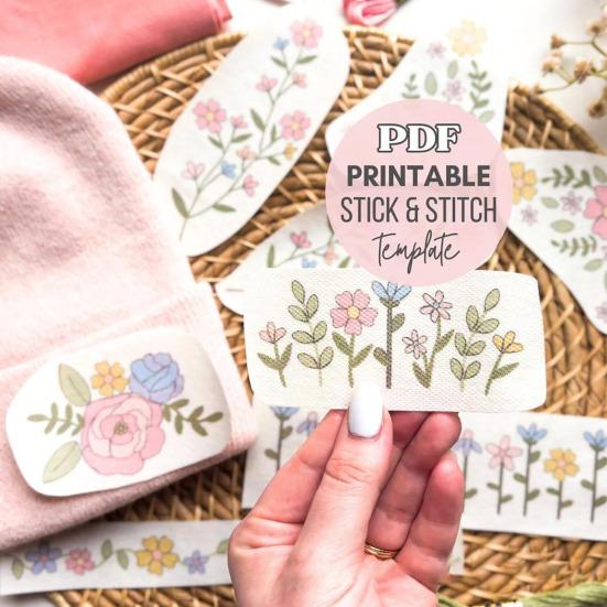 Стабилизатор для цветочной вышивки, самоклеящийся, водорастворимый стабилизатор, моющийся стабилизатор с предварительно напечатанным рисунком