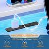 Игровой стол с RGB-подсветкой, реверсивный, с подставкой для монитора, USB- и AC-портами, прочная металлическая рама