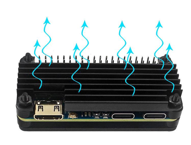 Алюминиевый корпус для Banana Pi M4 Zero с пиновыми разъемами и отверткой