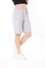Women's Fashion Big Size Shorts & Bermudas Double Leg Linen Plus Size Shorts