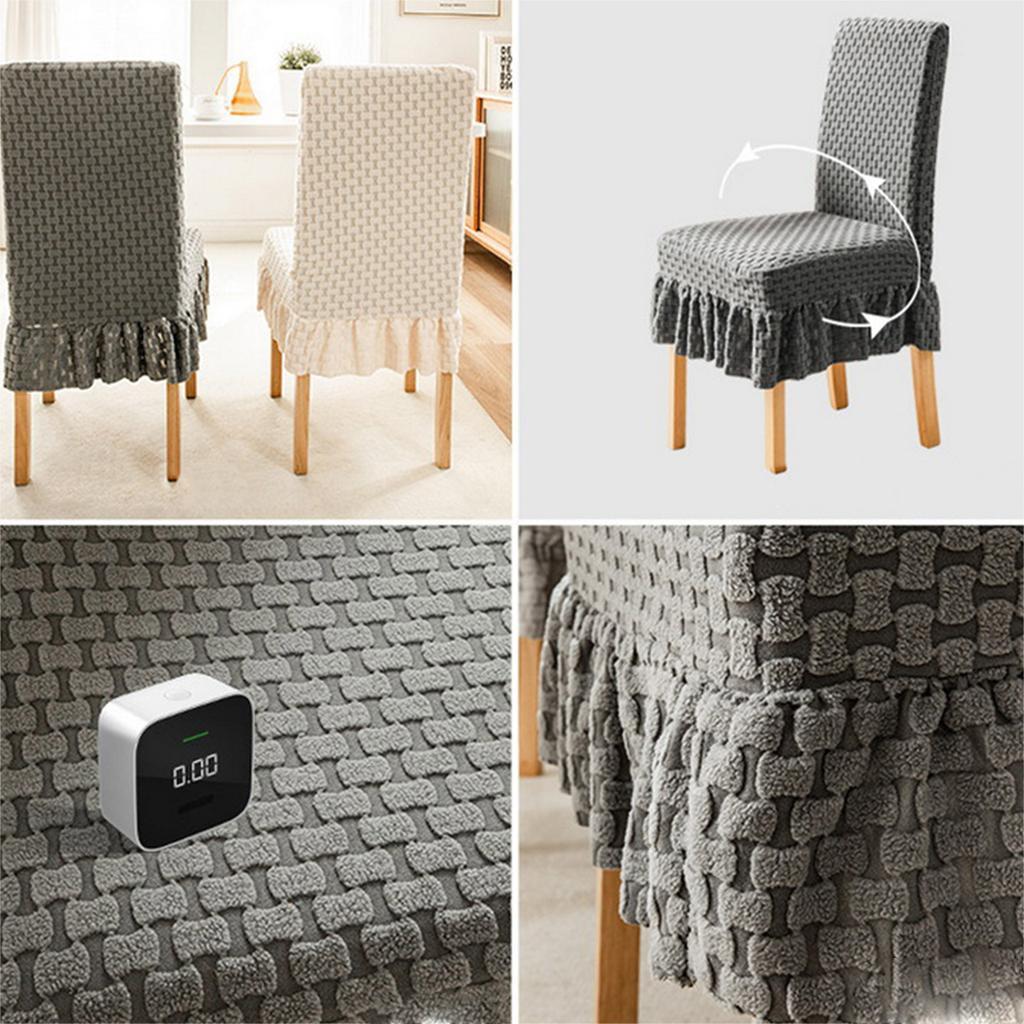 Dining Chair Cover Solid Stretch Chair Protector Cover Slipcover Chair Skirt for Office Wedding Banquet Ceremony Party