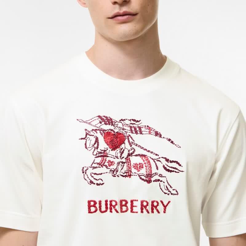 Burberry Мужская хлопковая футболка с логотипом Рыцаря Щита Сердца