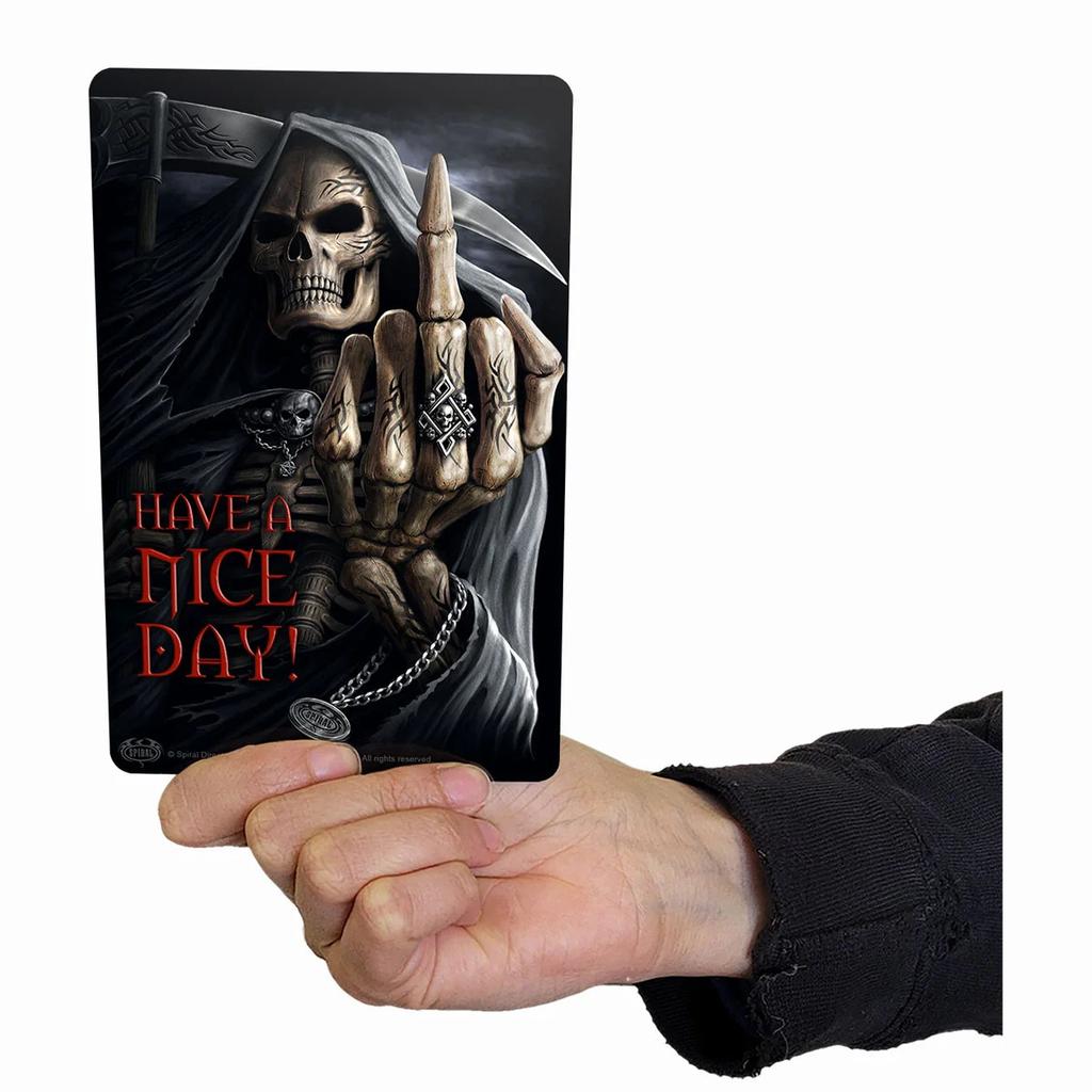 Металлическая карта со спиральным прямым костяным пальцем