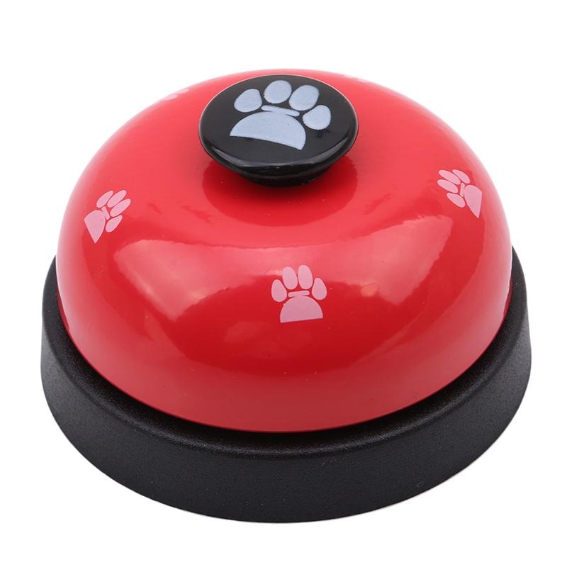 Pet Call Bell Dog Ball-Shape Paws Printed Meal Feeding Educational Puppy Interactive Training Tool