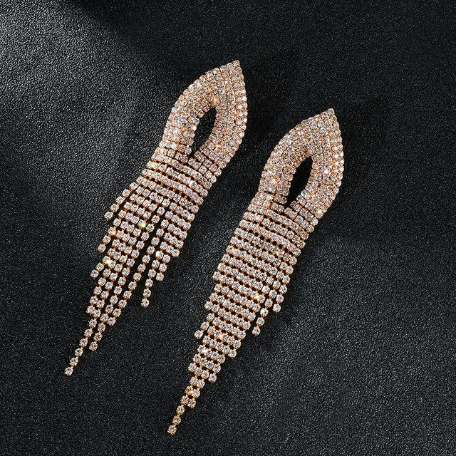 European And American Nightclub Bar Exaggerated Temperament Long Earrings Fashion Tassels Earrings Female Earrings