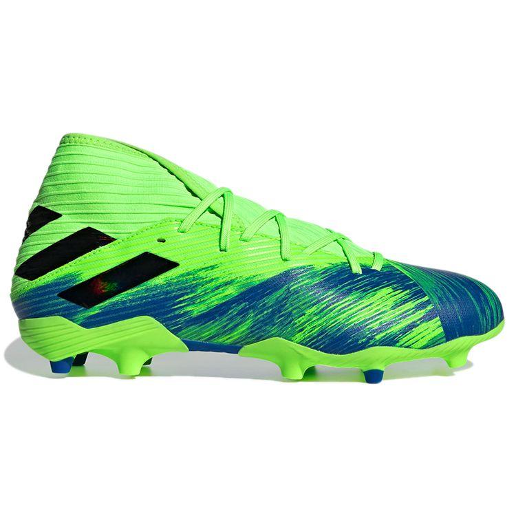 Adidas Мужские кроссовки Nemeziz 19.3 FG Сигнальный зеленый Королевский синий Основной черный FV3988
