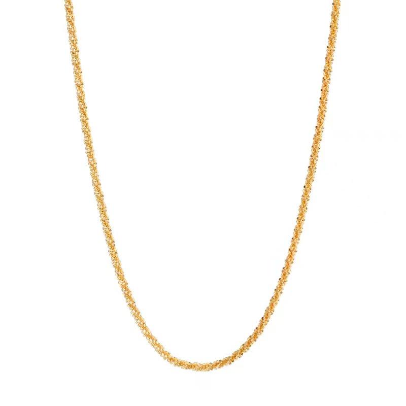 iF ME Luxury Gold Necklace for Women Twist Chain Choker Simple Accessories Jewelry