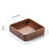 Walnut Plate Solid Wood Round Dessert Plate Creative Japanese Tableware Stackable Dessert Wooden Tray Tea Tray Tea Tray