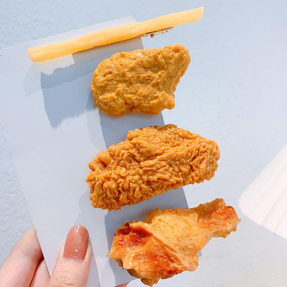 French Fries Girls Hair Accessories Fast Food Hairpin Korean Style Barrettes Women Hair Clips