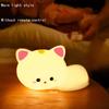 Silicone Cat Night Light, Bedroom Illuminated Remote Control Pat Light, USB Portable Charging Baby Sleeping Atmosphere Light