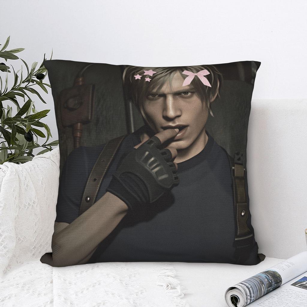 L-Leon Kennedys Pillow Cover Comfy Cushion Cover Vintage Pillow Case For Office Car Home Decor