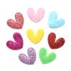 50Pcs 18*22mm Mixed Sweet Glitter Heart Sewing On Felt Fabric Patch Cloth Appliques/Craft Wedding Decor