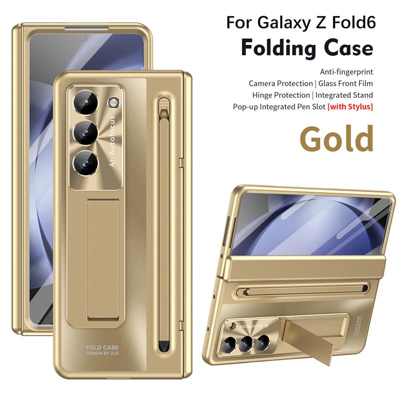 360 Full Protection Hinge Case for Samsung Z Fold 8 Ultra 7 6 5 4 3 /Z TriFold Touch Pen Folding Cover Tempered Glass Film Stand