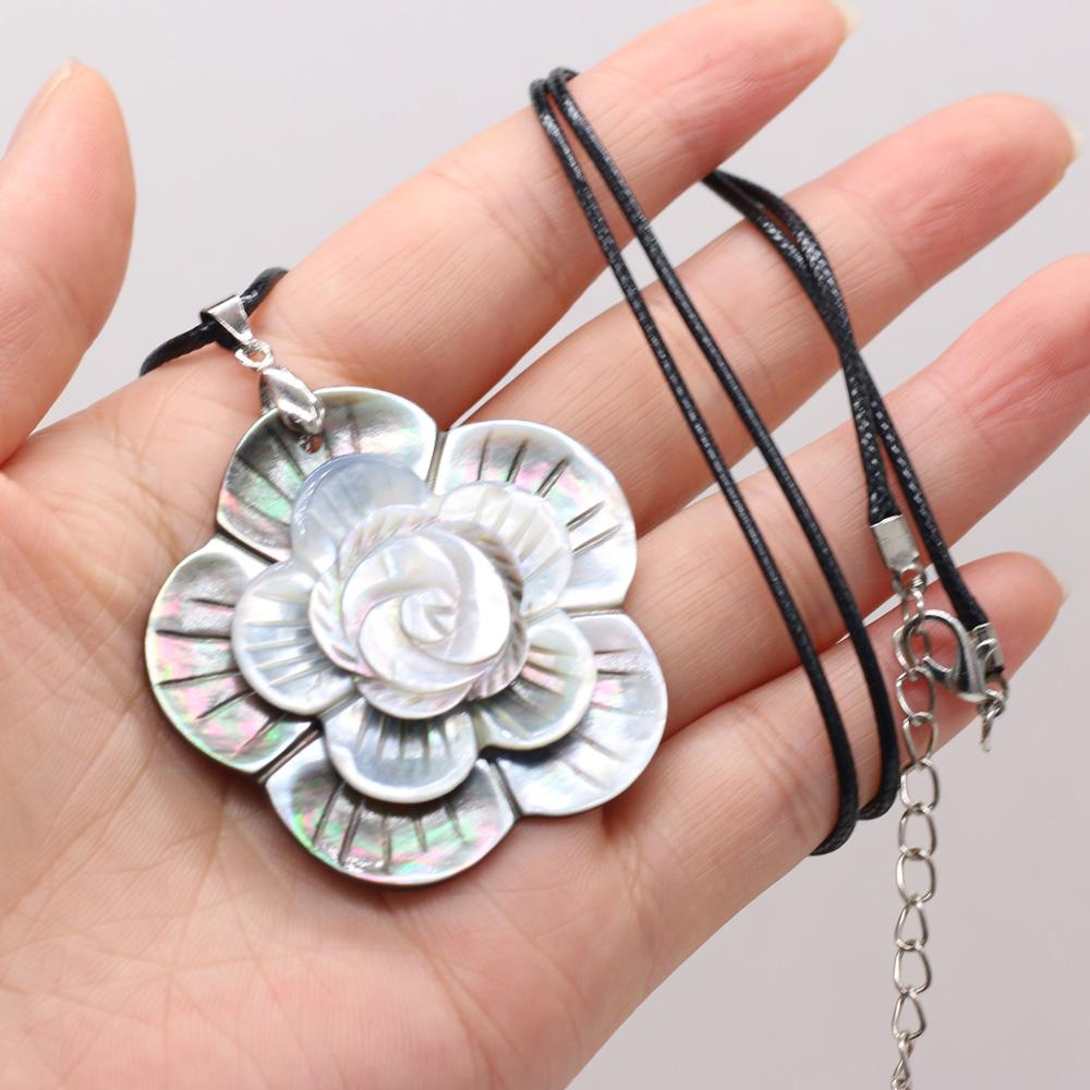 1 шт. в партии, ожерелье из сплава с натуральными ракушками, кулон с веревочной цепочкой, ожерелья для женщин и мужчин, ювелирные изделия, колье, рождественские подарки, хит продаж