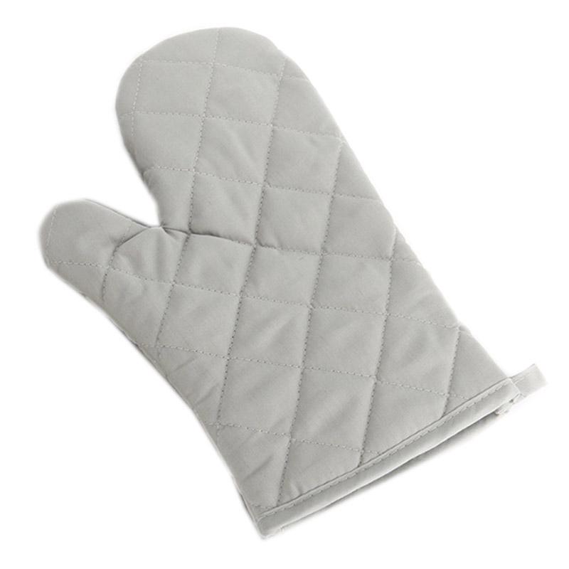 Home Living Professional Solid Hot Insulation High-temperature Thick Oven Mitts 1PC Cotton Kitchen Supplies Microwave Oven Gloves