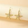 Korean Style Starfish Stud Earrings - Women's Trendy Retro Design with Celebrity Street Snap Charm
