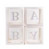 25см КОРОБКИ С БУКВАМИ BABY Шары Коробки для вечеринки Baby Shower Мальчик Девочка 1-й День рождения Украшение Детский праздник Baby Shower Вечеринка Раскрытия пола Декор