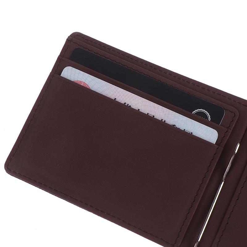 1X Кошелек-зажим для денег Ультратонкий Тонкий Кожаный Кошелек Чехол для ID Кредитных Карт