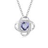 Necklace Tanzanite December Birthstone Silver S925 Platinum Plated Jewelry Christmas Birthday Present Wrapping Supplies Included [AGVANA] Women's