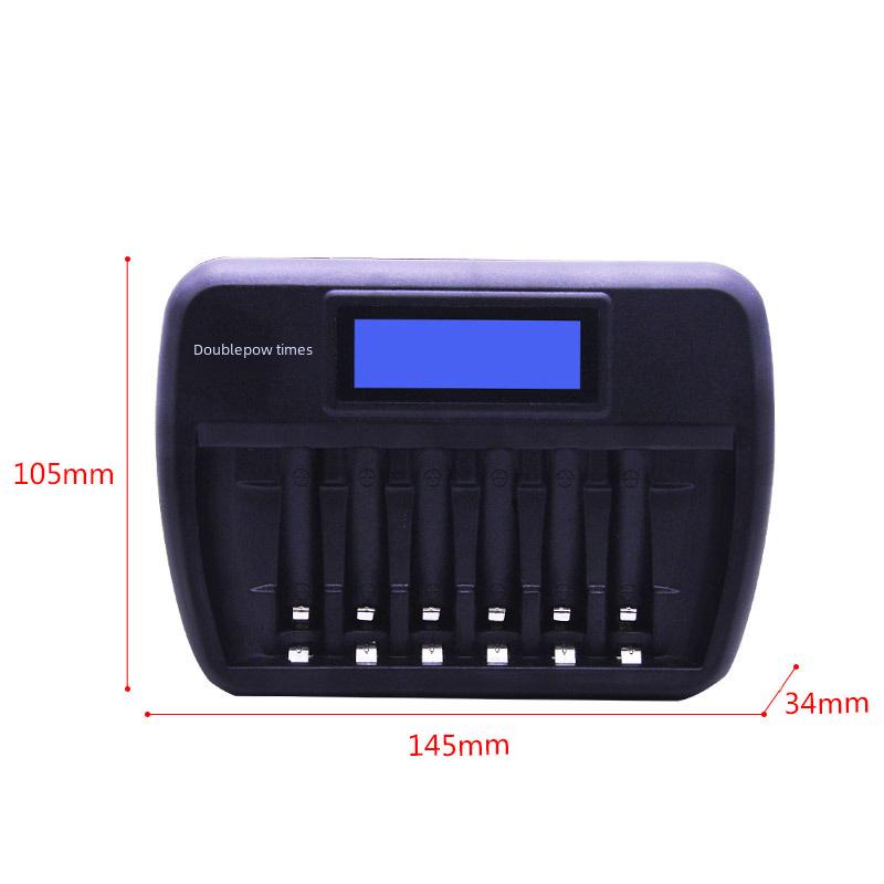 Интеллектуальное быстрое зарядное устройство на 6 слотов с ЖК-дисплеем для аккумуляторов AA/AAA с функциями ремонта и удвоения емкости