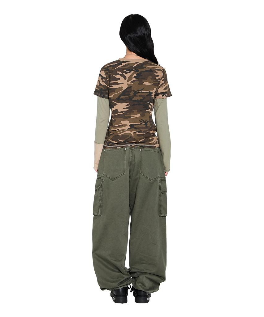 AAKAM Camouflage Layered Long Sleeve (Brown)