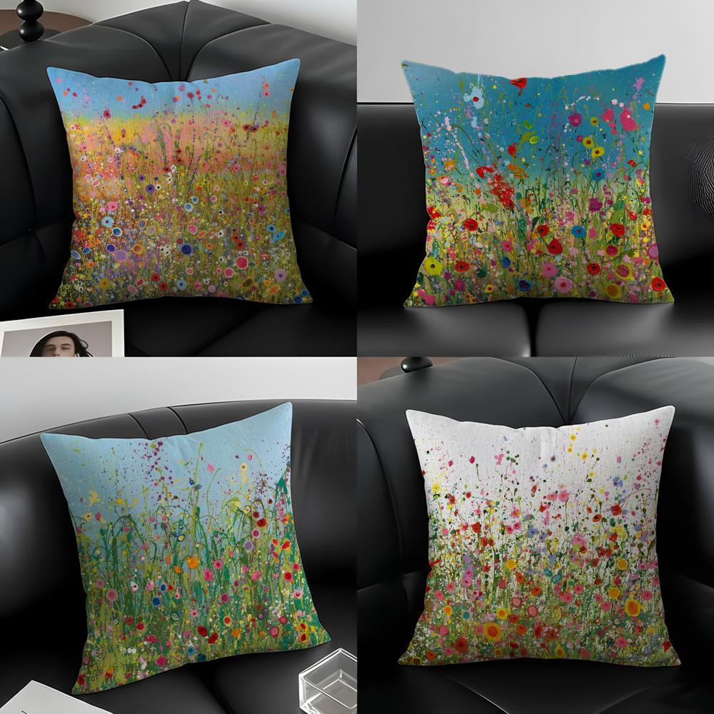Y-Yvonne Coomber Cushion Cover Natural Linen Pillowcase Set, All-In-One Decor For Sofa, Bedroom & Chair