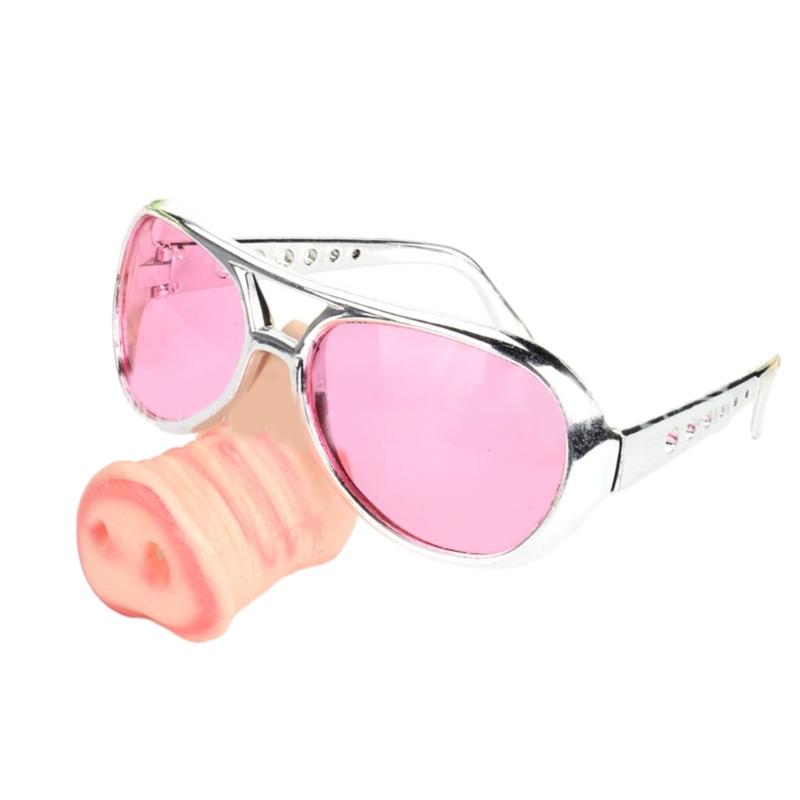 Creative Pig Big Nose Glasses Halloween Funny Cosplay Costumes Accessories Festival Party Prank Props Eyewear For Adults Kids