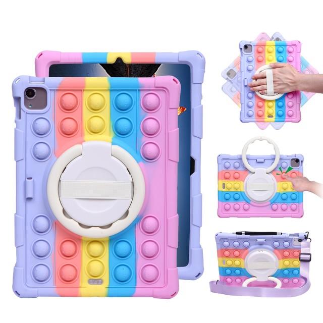 Противоударный чехол для планшета iPad Pro 11 12,9 M2 M1 360, вращающаяся подставка с ремешком на руку, чехол для iPad Air 5 10,9 2022 10th Air 4 2020 Funda