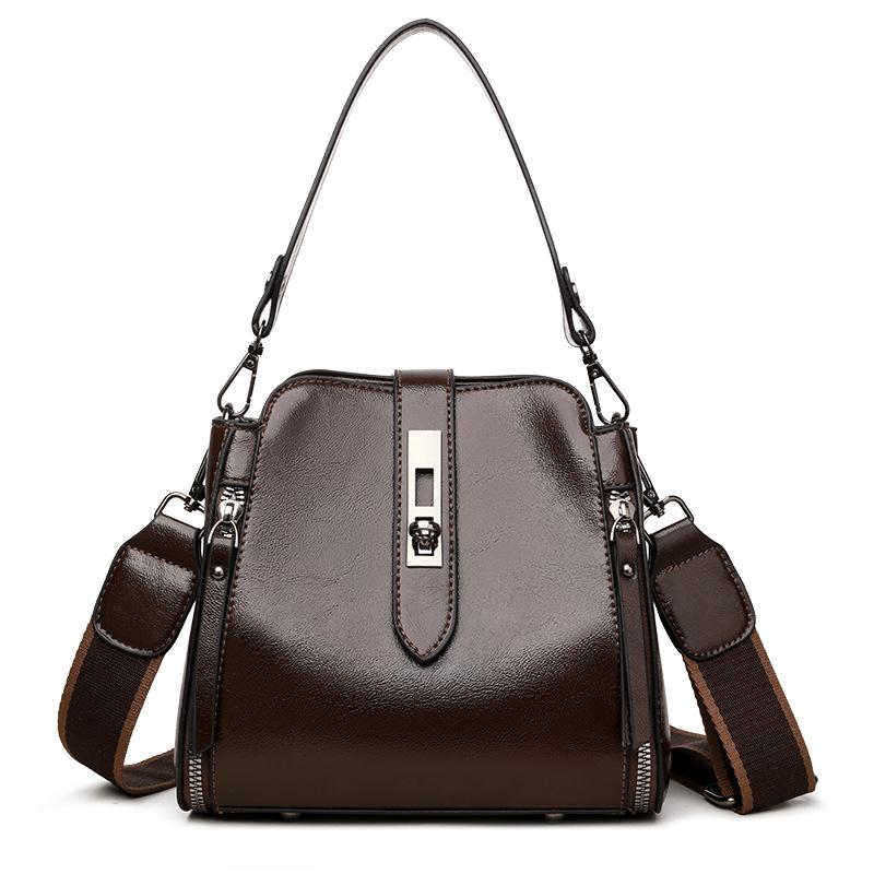 Однотонная сумка женская 2025 новая модная универсальная женская портативная сумка для мамы многослойная большой вместимости на плечо сумка-мессенджер