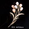 Bouquet Of Natural Pearl Copper Brooch, High-End Women'S Niche Design Pin Fashion Brooch