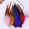 50 шт. Пушистые натуральные петушиные перья для поделок, DIY аксессуары 8-15 см, куриное перо, материалы для вязания мушек, швейная декорация, плюмаж