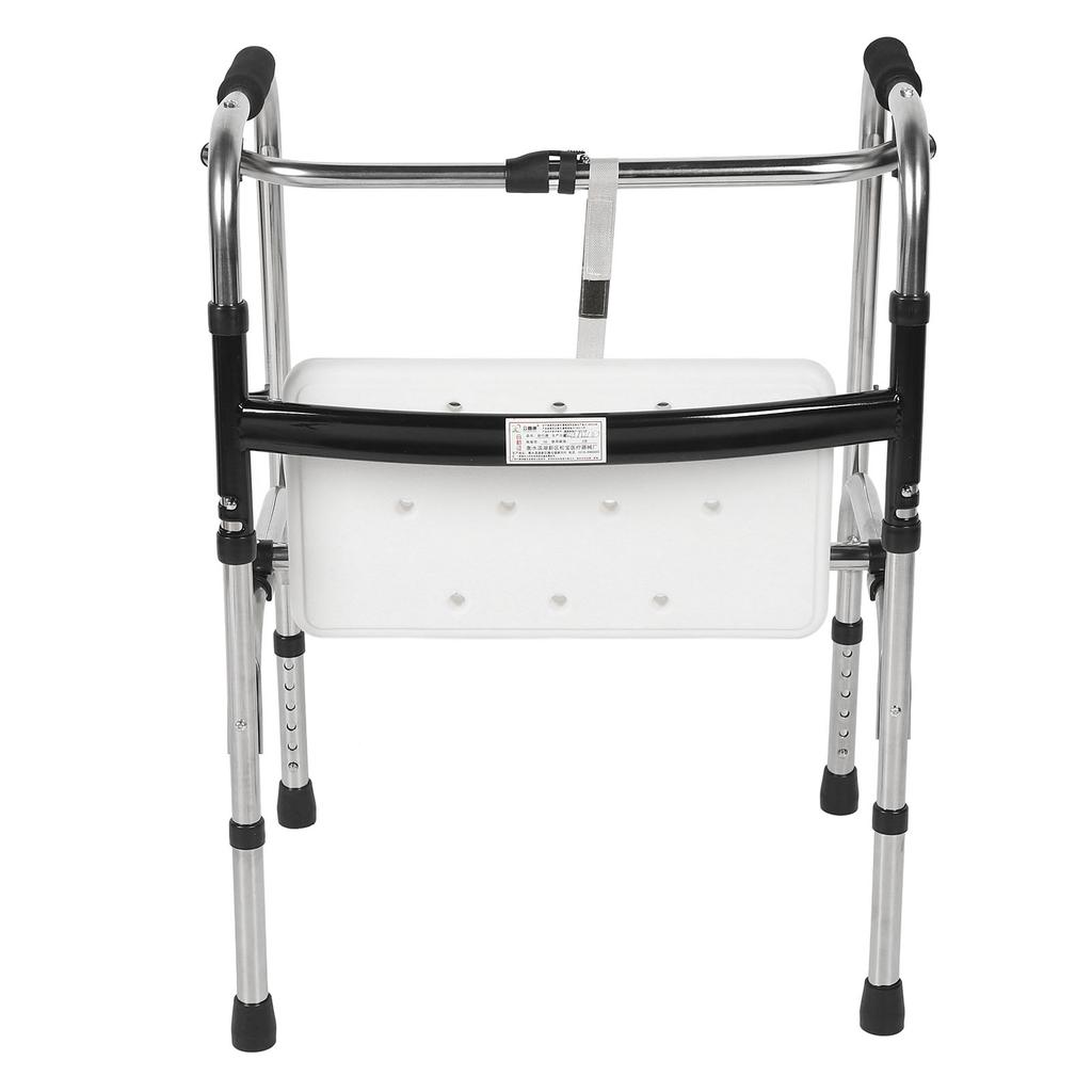 Narrow Walker Adjustable 6 Gears Stainless Steel Folding Elderly Walking Aid for Hospital Family