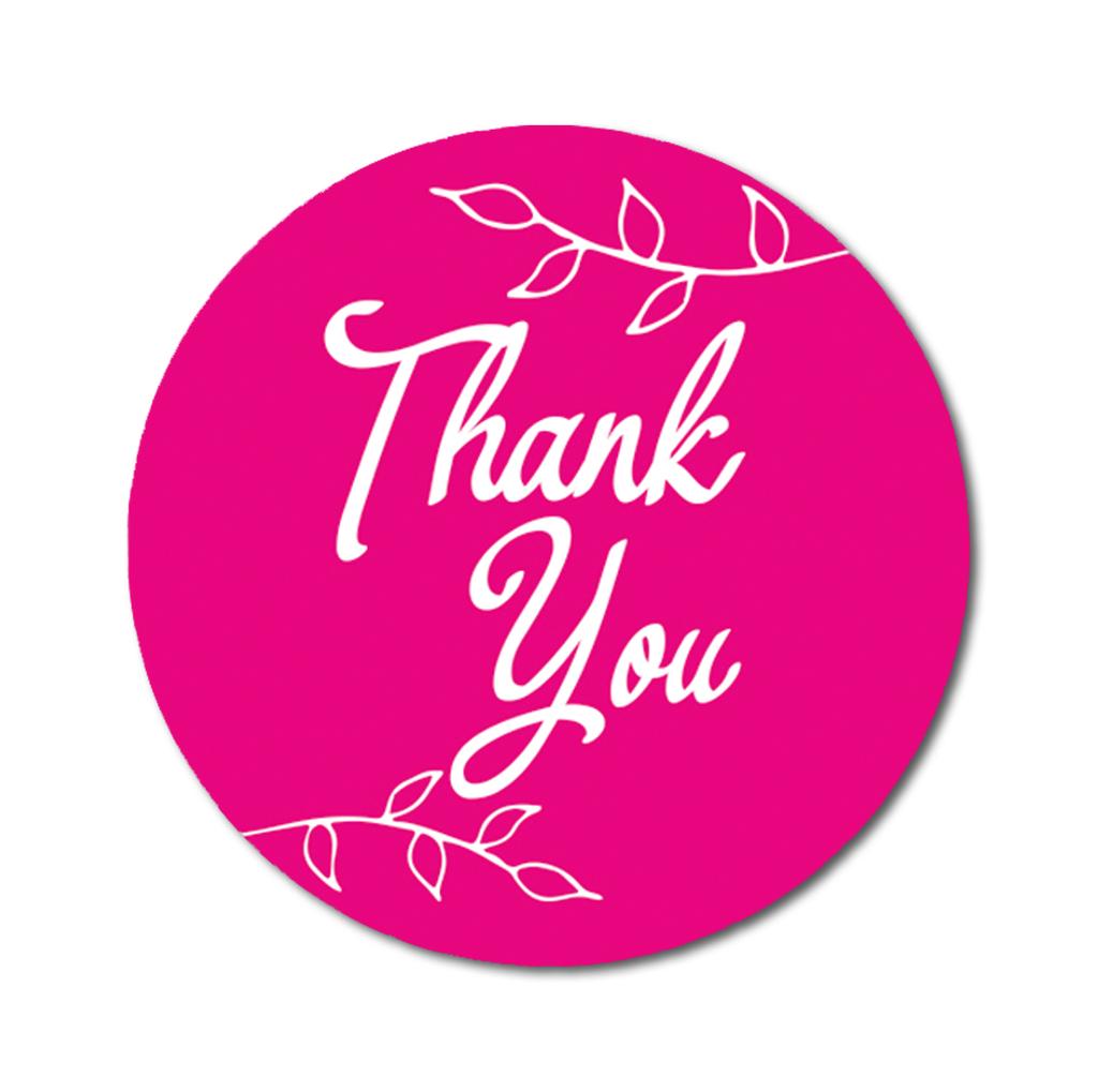 Дарлинг Сувенир Круглый 45 Шт Лист Лозы Спасибо Наклейки Черный Свадебный Конверт Печать-1.6