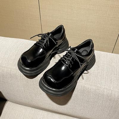 Японские ретро туфли из кожи для женщин на толстом каблуке, новые осенние товары, нишевый дизайн, универсальные туфли на толстой подошве, стиль колледжа