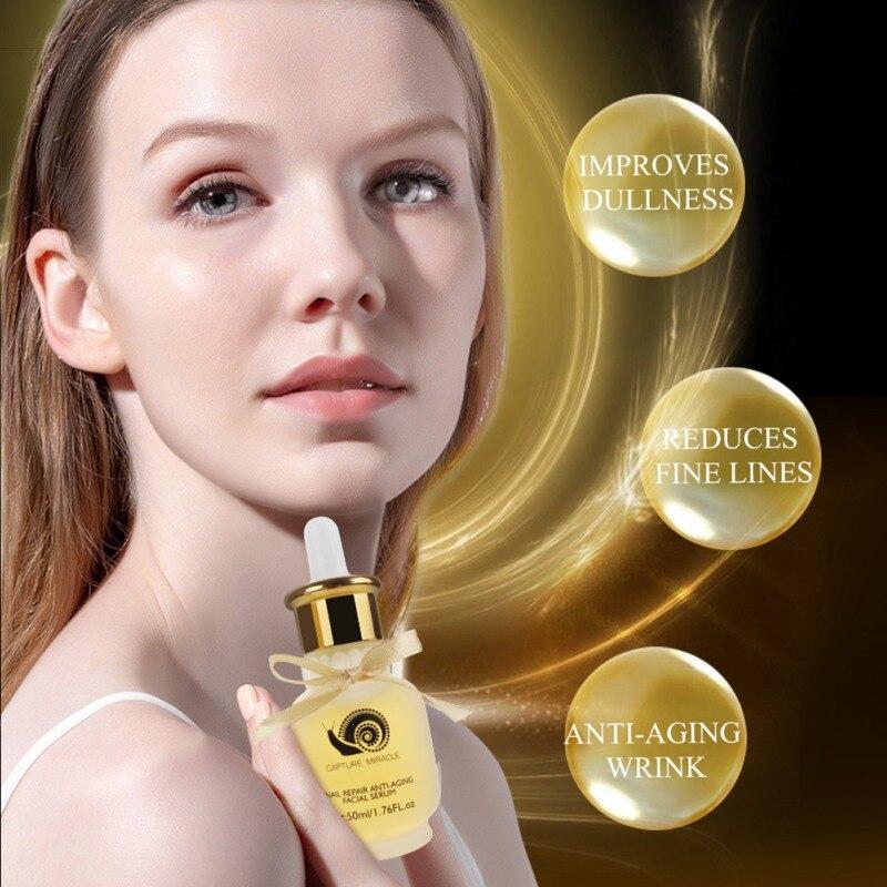 50 мл Оригинальная сыворотка для лица Golden Snail Essence, осветляющая и увлажняющая тонкая линия, осветляющая лицо