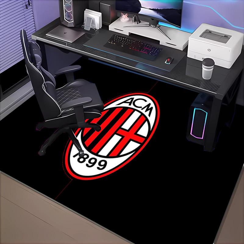 1 шт. Ковер с дизайном логотипа AC Milan, Игровой ковер, Напольный коврик для спальни, гостиной, прихожей, Идея для домашнего декора, Подарок на Рождество, день рождения