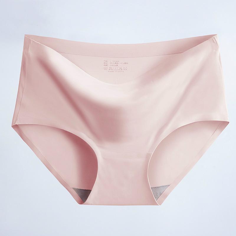 Women's Fashion Seamless Elastic Underwear Breathable Quick-Dry Ice Silk Panties Briefs Comfy High Quality
