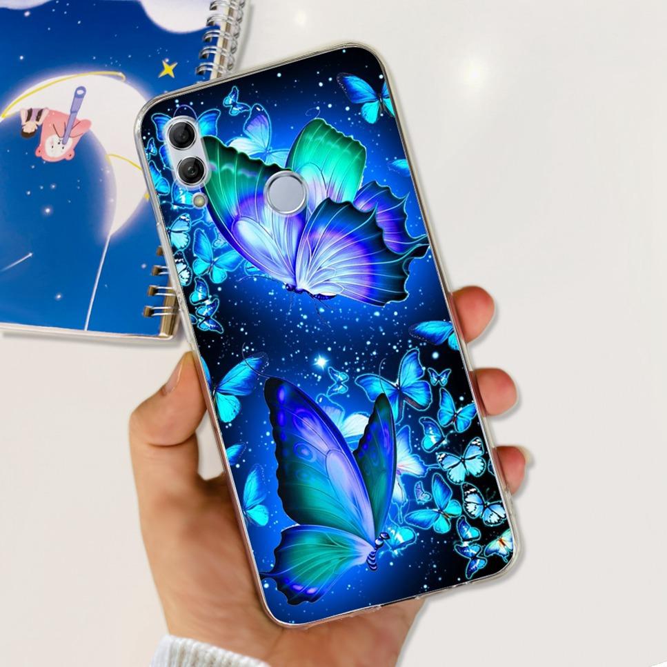Чехол для Honor 10 Lite HRY-LX1 Роскошный Цветок Любовь Мягкий ТПУ Силикон Прозрачная Крышка Для Huawei Honor 10Lite 6.21" Чехол для Телефона Fundas