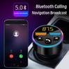 2-in-1 Car MP3 Bluetooth Charger with Super Fast Charging and Three Color Optional Car Cigarette Lighter QC3.0 Fast Charging