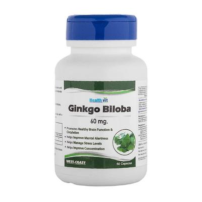 Гинкго Билоба (60 кап, 60 мг), Ginkgo Biloba, Health vit