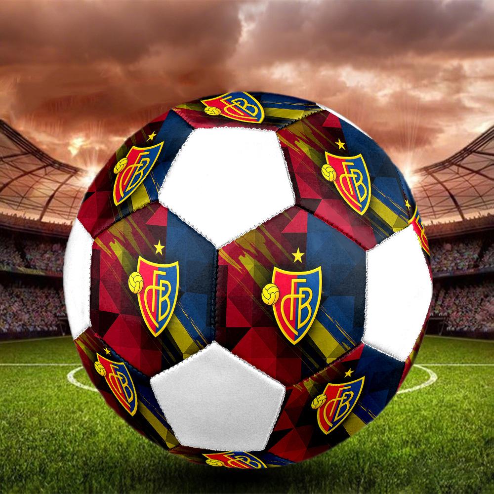 1 шт. Футбольный мяч FC Basel 1893, размер 5, Praha, Мяч для мини-футбола, Цветной, Для всех возрастов, Машинная строчка, ПВХ, Готов к соревнованиям, Прочный, Высокий отскок