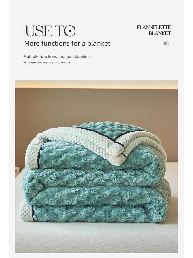 Двухслойное толстое бархатное одеяло - для кровати, дивана и покрывала