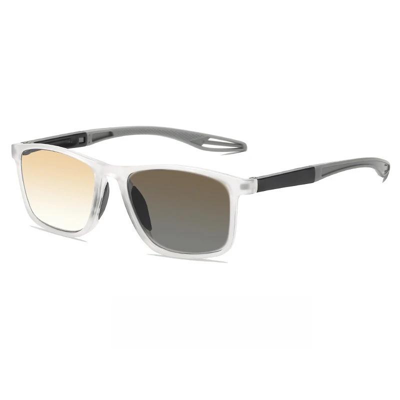 Unisex HD Sports Photochromic Reading Glasses Fashion Non-slip Anti Blue Light Eyeglasses UV Protection Diopter +1.0 TO +4.0