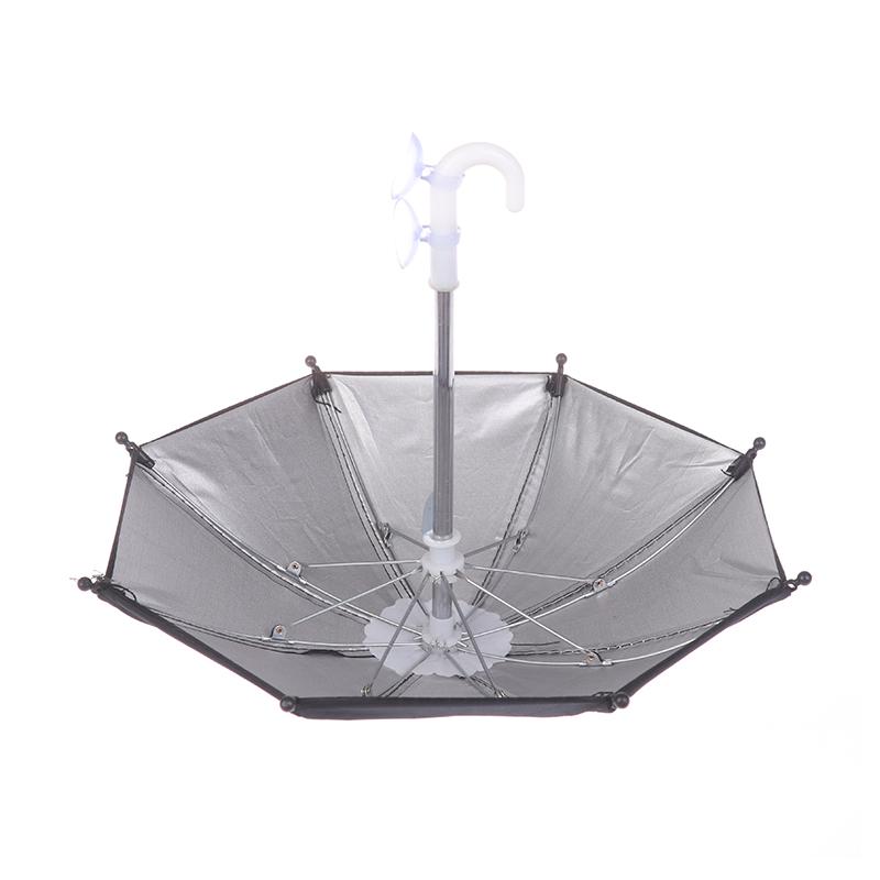 Auto Portable Mobile Phone Holder Car Mini Sunshade Rainproof Bike Motorcycle Decoration Umbrella Phone Stand Bracket Umbrella