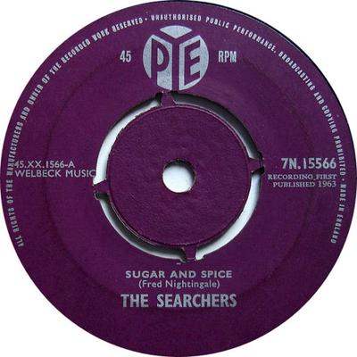 7-дюймовая пластинка SEARCHERS - Sugar And Spice 7N15566 PYE 1963 UK Rock Б/у